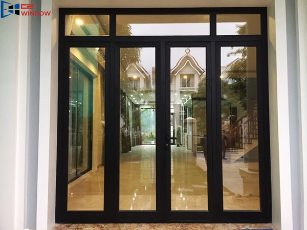 Mẫu tham khảo cửa nhôm kính khung đen